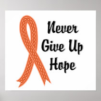 Celtic Never Give Up Hope Endometrial Cancer Poster
