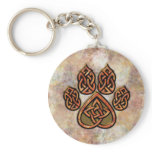 Celtic Pawprint Keychain
