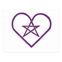 Celtic Pentacle Heart Design Postcards