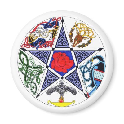 Celtic Pentagram Fridge Magnet by groomporter