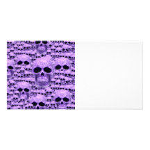Celtic purple skull collage photo cards
