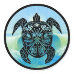 Celtic Sea Turtle Round Stickers