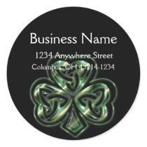 Celtic Shamrock Design 2 Round Address Labels