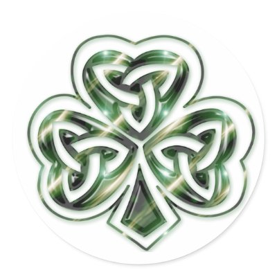 Celtic Shamrock :: Green Space Design Stickers by mrssocolov2
