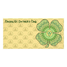 Celtic Shamrock Photo Card