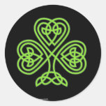 Celtic Shamrock Round Sticker