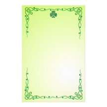 celtic shamrock stationary stationery
