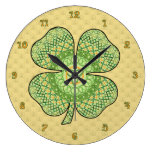 Celtic Shamrock Wall Clocks