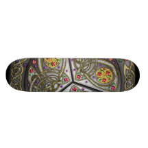 Celtic Shield With Jewels Skateboard