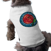 Celtic Stained Glass Rose Pet Tshirt