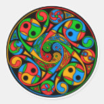 Celtic Stained Glass Spiral Stickers
