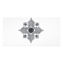 Celtic Swirl Cross Customized Photo Card