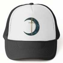 Celtic Sword and Moon Trucker Hats
