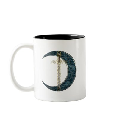 Celtic Sword and Moon Mugs by packratgraphics