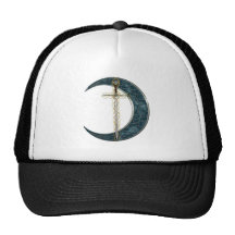 Celtic Sword and Moon Trucker Hats