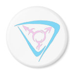Celtic Trans Symbol white Refrigerator Magnet