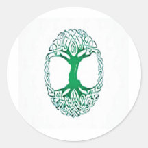 celtic tree of life round sticker