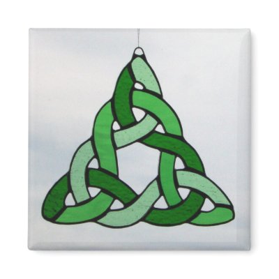 Celtic Triangular Knot Magnet by NeilsGlass