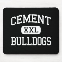 Cement - Bulldogs - High School - Cement Oklahoma Mouse Pads