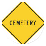 Cemetery Highway Sign stickers