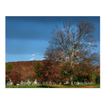 Cemetery in Autumn Post Cards