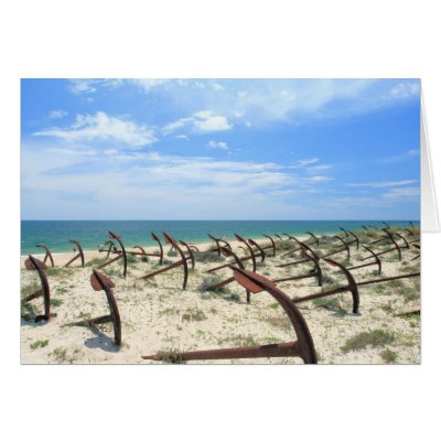 Cemetery Of Anchors Card by cwwphotography