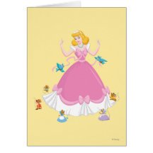 Cendrillon et amis carte de vœux