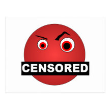 Censored Smiley Postcards