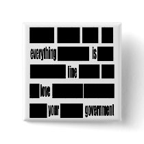 Censorsed Government Message Pinback Button