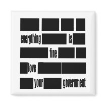 Censorsed Government Message Refrigerator Magnets