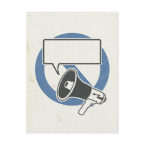Censorship blue postcard