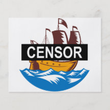 Censorship Ship Boat Flyer Design