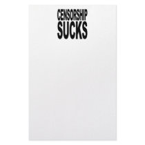Censorship Sucks Customized Stationery