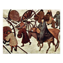 Census At Bethlehem, Detail By Bruegel D. Ä. Piete Personalized Invites