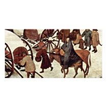 Census At Bethlehem, Detail By Bruegel D. Ä. Piete Photo Greeting Card