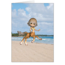 Centaur on Beach Greeting Cards