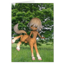 Centaur Playing  Greeting Card
