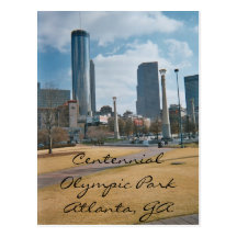 Centennial Park and Downtown Atlanta Post Card