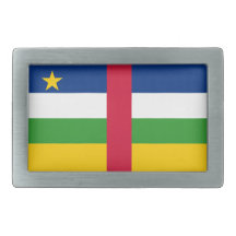 Central African Republic Flag Belt Buckle