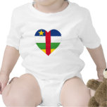 Central African Republic Flag Heart Shirts