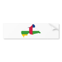 Central African Republic Flag map CF Bumper Stickers