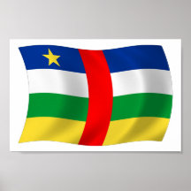 Central African Republic Flag Poster Print