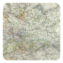 Central Europe, Germany, Poland Square Sticker