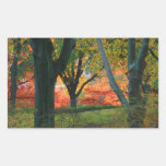 Central Park : Arbres portant leur automne 02 les  Autocollant En Rectangle
