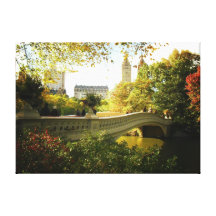 Central Park - Bow Bridge - Autumn Gallery Wrap Canvas