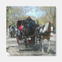 Central Park, Horse and Carriage Refrigerator Magnets