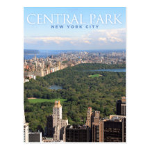central park in new york postcards
