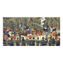 Central Park New York By Prendergast Maurice Brazi Photo Card Template