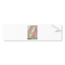 Central Park New York City Vintage Map Bumper Sticker