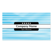 Centre Band 5 Spots - Corrugated Blue Business Card Template